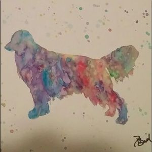 Golden Retriever Watercolor Painting